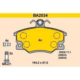 Achetez des Plaquettes de frein Barum BA2034 à prix pour 64,95 €