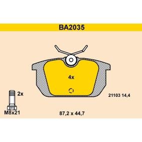 Achetez des Plaquettes de frein Barum BA2035 à prix pour 43,15 €
