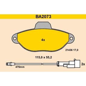 Achetez des Plaquettes de frein Barum BA2073 à prix pour 38,65 €