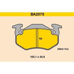 Achetez des Plaquettes de frein Barum BA2075 à prix pour 33,87 €