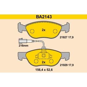 Achetez des Plaquettes de frein Barum BA2143 à prix pour 62,40 €