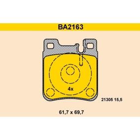 Achetez des Plaquettes de frein Barum BA2163 à prix pour 42,67 €