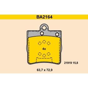 Achetez des Plaquettes de frein Barum BA2164 à prix pour 46,26 €
