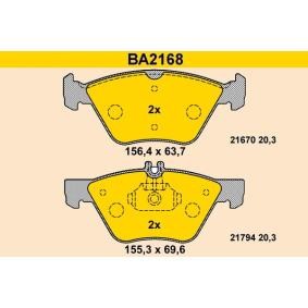 Achetez des Plaquettes de frein Barum BA2168 à prix pour 100,06 €