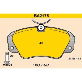 Achetez des Plaquettes de frein Barum BA2175 à prix pour 73,91 €