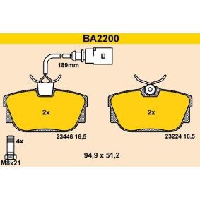 Compre Pastilhas de travão da Barum BA2200 a um preço baixo por 72,71 €
