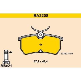 Compre Pastilhas de travão da Barum BA2208 a um preço baixo por 36,67 €