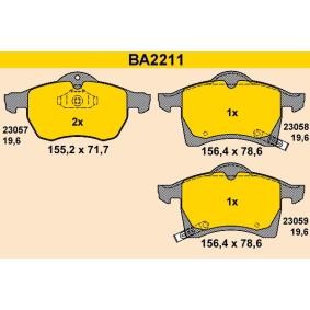 Achetez des Plaquettes de frein Barum BA2211 à prix pour 63,92 €