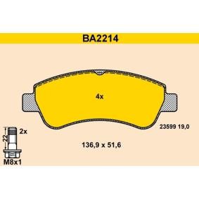 Compre Pastilhas de travão da Barum BA2214 a um preço baixo por 48,60 €