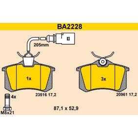 Compre Pastilhas de travão da Barum BA2228 a um preço baixo por 47,76 €