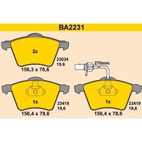 Compre Pastilhas de travão da Barum BA2231 a um preço baixo por 85,30 €