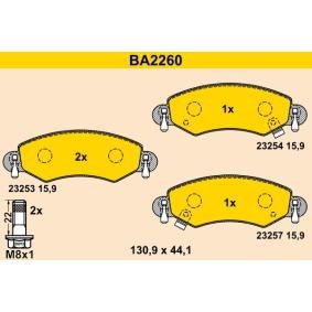 Achetez des Plaquettes de frein Barum BA2260 à prix pour 61,94 €