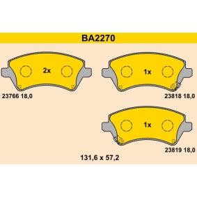 Comprar Juego de pastillas de freno de Barum BA2270 a bajo precio de 72,06 €