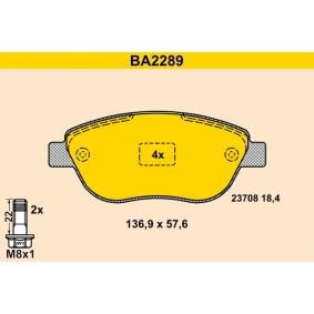 Achetez des Plaquettes de frein Barum BA2289 à prix pour 57,83 €