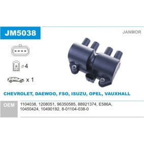 Acquista Bobina d'accensione da JANMOR JM5038 a buon mercato per soli 36,57 €