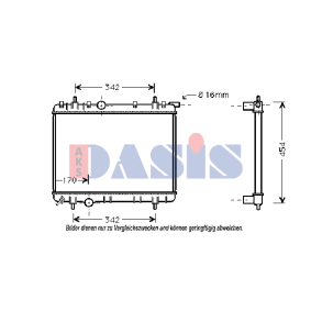 Achetez des Radiateur du moteur AKS DASIS 160087N à prix pour 55,22 €