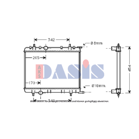 Achetez des Radiateur du moteur AKS DASIS 061120N à prix pour 59,88 €