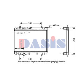 Achetez des Radiateur du moteur AKS DASIS 160700N à prix pour 55,04 €