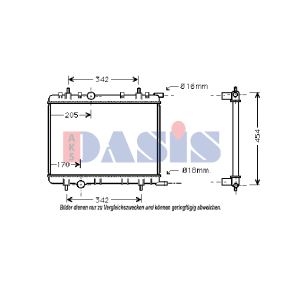 Achetez des Radiateur du moteur AKS DASIS 160027N à prix pour 75,81 €
