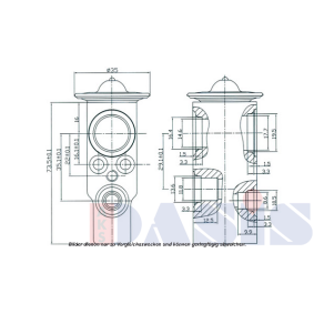 Compre Válvula de expansión de aire acondicionado de AKS DASIS online para Vectra (B) Familiar (J96) a precios moderados