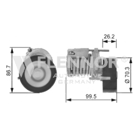 Compre Rolo tensor, correia trapezoidal estriada da FLENNOR FA20904 a um preço baixo por 28,73 €