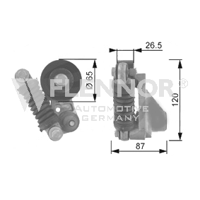 Compre Rolo tensor, correia trapezoidal estriada da FLENNOR FA22926 a um preço baixo por 54,57 €