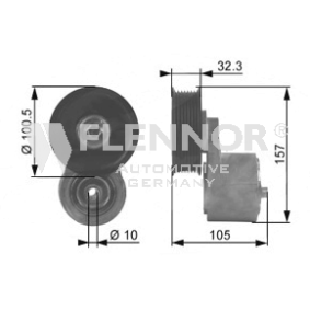 Compre Rolo tensor, correia trapezoidal estriada da FLENNOR FA99054 a um preço baixo por 57,15 €