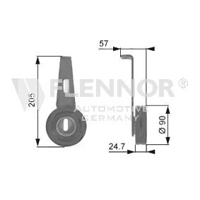 Compre Rolo tensor, correia trapezoidal estriada da FLENNOR FS22910 a um preço baixo por 32,89 €
