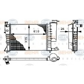 Achetez des Radiateur du moteur HELLA 8MK 376 712-614 à prix pour 60,80 €