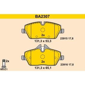 Achetez des Plaquettes de frein Barum BA2307 à prix pour 85,99 €