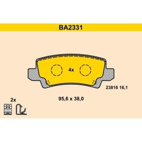 Compre Pastilhas de travão da Barum BA2331 a um preço baixo por 63,42 €