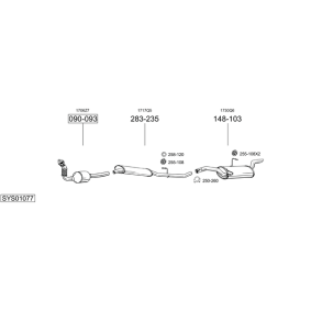 Køb Forreste lyddæmper af BOSAL 288-777 til den lave pris 670,45 DKK