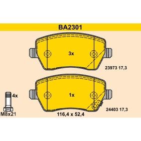 Compre Pastilhas de travão da Barum BA2301 a um preço baixo por 80,56 €