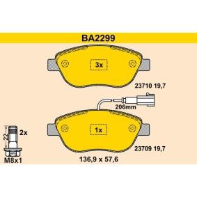 Achetez des Plaquettes de frein Barum BA2299 à prix pour 57,31 €