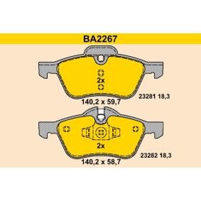 Achetez des Plaquettes de frein Barum BA2267 à prix pour 86,27 €