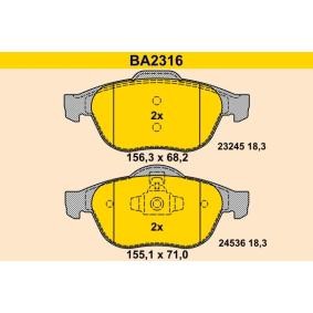 Achetez des Plaquettes de frein Barum BA2316 à prix pour 78,72 €