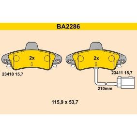 Achetez des Plaquettes de frein Barum BA2286 à prix pour 78,54 €