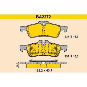 Achetez des Plaquettes de frein Barum BA2272 à prix pour 74,96 €