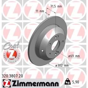 Bremsscheibe 320.3807.20 von ZIMMERMANN günstig für 70,86 € online kaufen