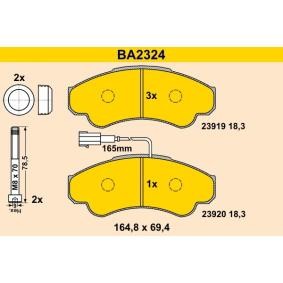 Köp Bromsbelägg av Barum BA2324 till det låga priset 1281,96 kr