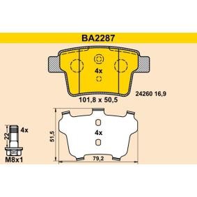 Compre Pastilhas de travão da Barum BA2287 a um preço baixo por 75,69 €