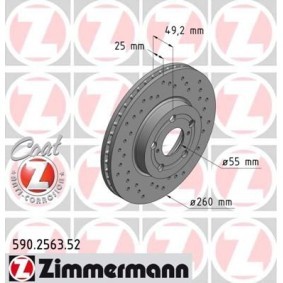 Bremsscheibe für TOYOTA von ZIMMERMANN