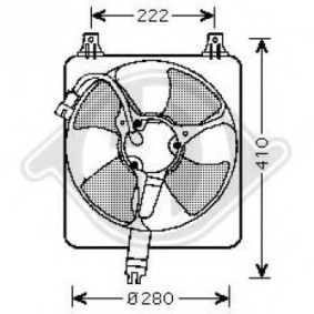 Kühlerlüfter, Klimaanlage 8521651 für HONDA