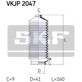 Achetez des Jeu de joint-soufflet, direction SKF VKJP 2047 à prix pour 22,25 €
