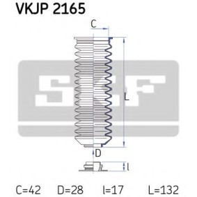 Faltenbalgsatz, Lenkung VKJP 2165 von SKF günstig für 12,05 € online kaufen
