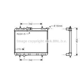 Achetez des Radiateur du moteur AVA COOLING SYSTEMS PE2244 à prix pour 58,25 €