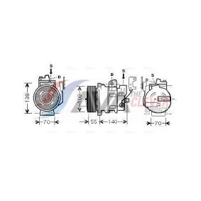 Achetez des Compresseur de climatisation AVA COOLING SYSTEMS AIAK029 à prix pour 320,99 €