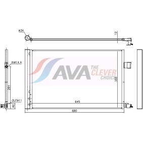Acquista Scambiatore calore per riscaldamento abitacolo da AVA COOLING SYSTEMS HY6233 a buon mercato per soli 339,58 €