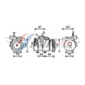 Achetez des Radiateur du moteur AVA COOLING SYSTEMS KA2164 à prix pour 150,34 €