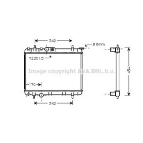 Achetez des Radiateur du moteur AVA COOLING SYSTEMS PE2205 à prix pour 58,25 €